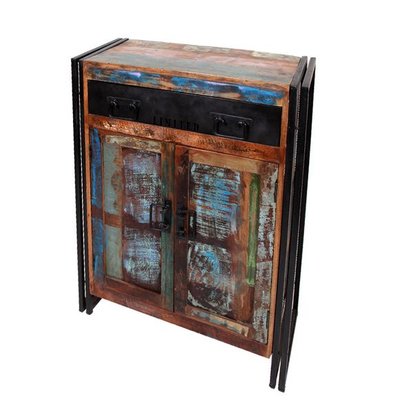 Mueble Zapatero Madera Forja Estiballa | Blog de artesania y decoracion