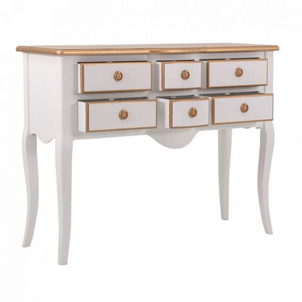 MUEBLE AUXILIAR BLANCO Y ORO SELCE | Blog de artesania y decoracion