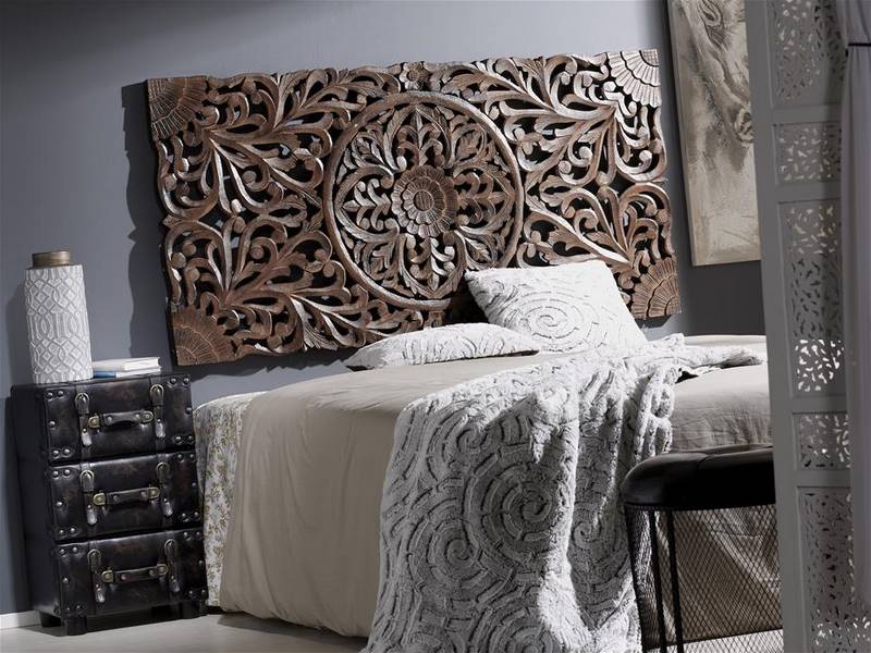 Cabecero madera tallado mandala oriental Blog de artesania y decoracion