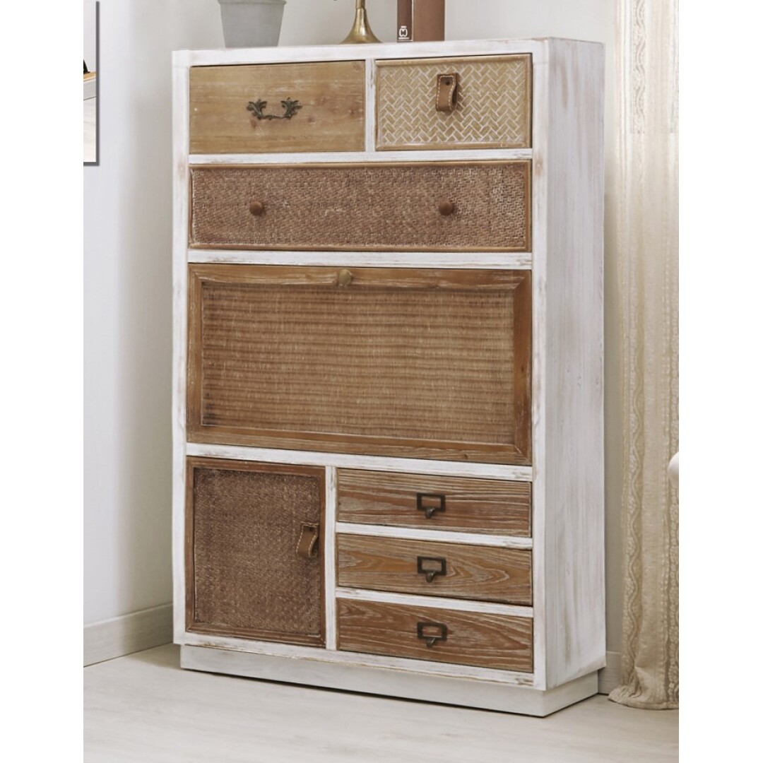 Cajonera zapatero rustico decape blanco Blog de artesania y decoracion