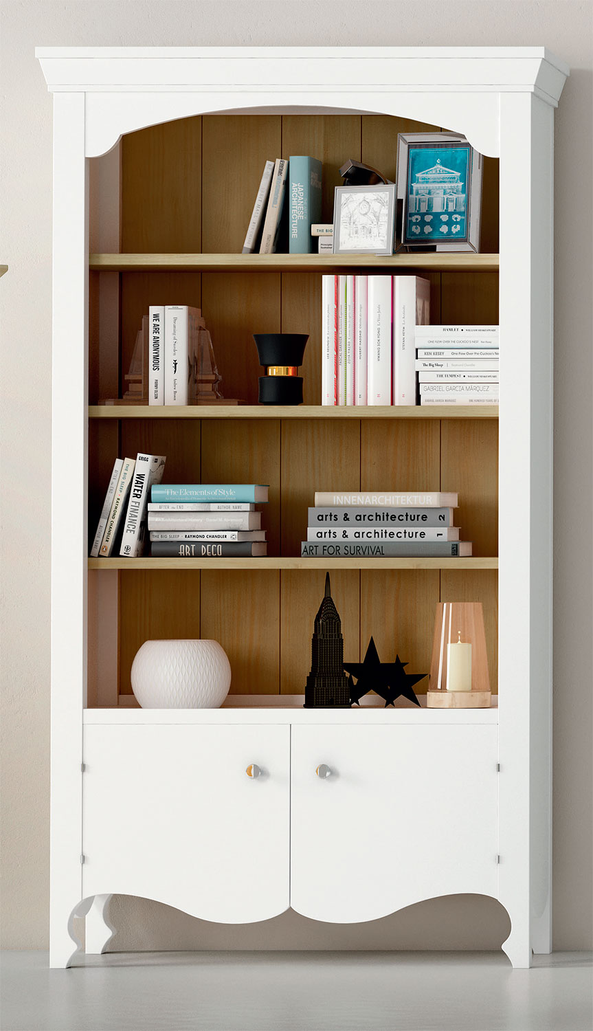 Libreria estanteria provenzal en blanco | Blog de artesania y decoracion