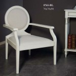 Sillon Lacado Blanco Patina Crudo