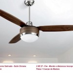 Ventilador de techo cromo madera