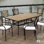 Conjunto 6 sillones y mesa forja exterior