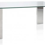 Mesa Cristal Aluminio Efecto Espejo