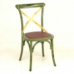 Silla Verde Amarillo Cruceta