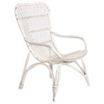 Sillon Rattan Blanco Sucio