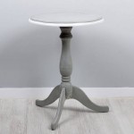 Mesa Velador Auxiliar Blanco Gris Cannes