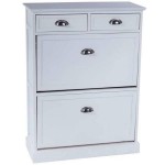 Mueble Zapatero Blanco 2 Puertas 2 Cajones