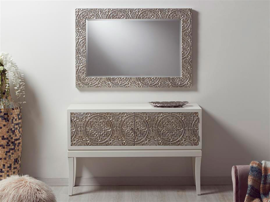 Aparador con espejo estilo actual plata | Blog de artesania y decoracion