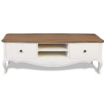 mueble television blanco rustico