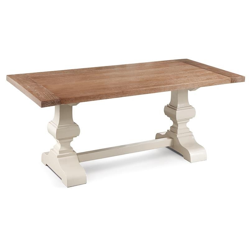 Mesa madera maciza para bodega blanca