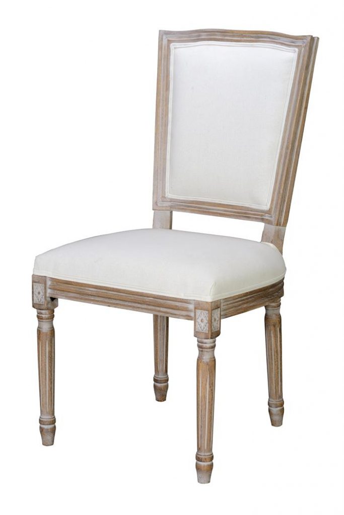 Silla tapizada blanco decape clasica