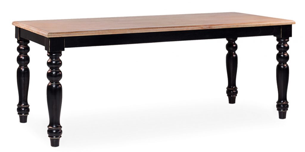 Mesa comedor negra madera clasica
