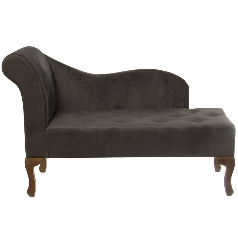 Banqueta divan clasica tapizado gris