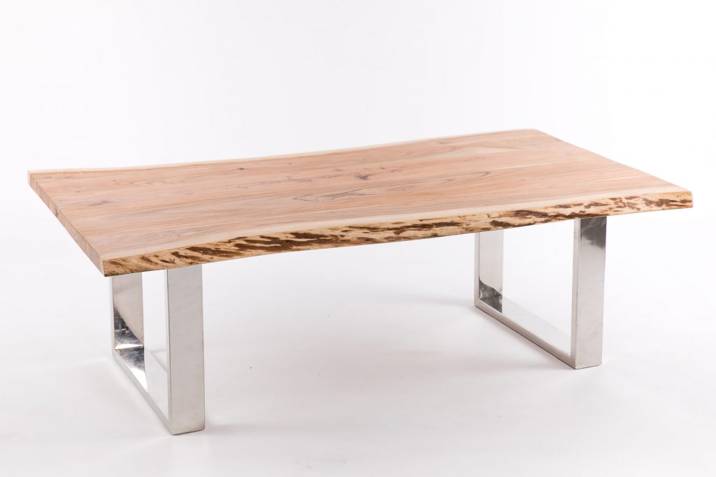 Mesa de centro rustica moderna madera acero