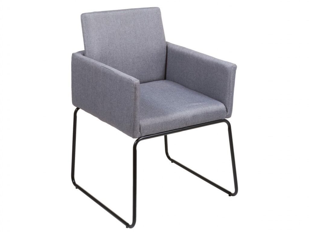 Sillon comedor tapizado gris