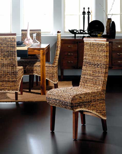 Silla comedor abaca rattan