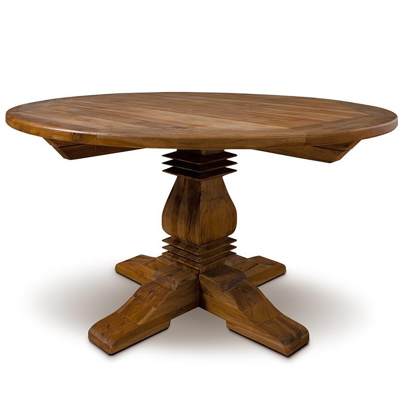 Mesa comedor redonda madera maciza