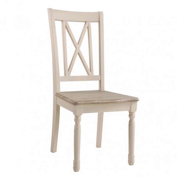 Silla bicolor comedor blanca decape