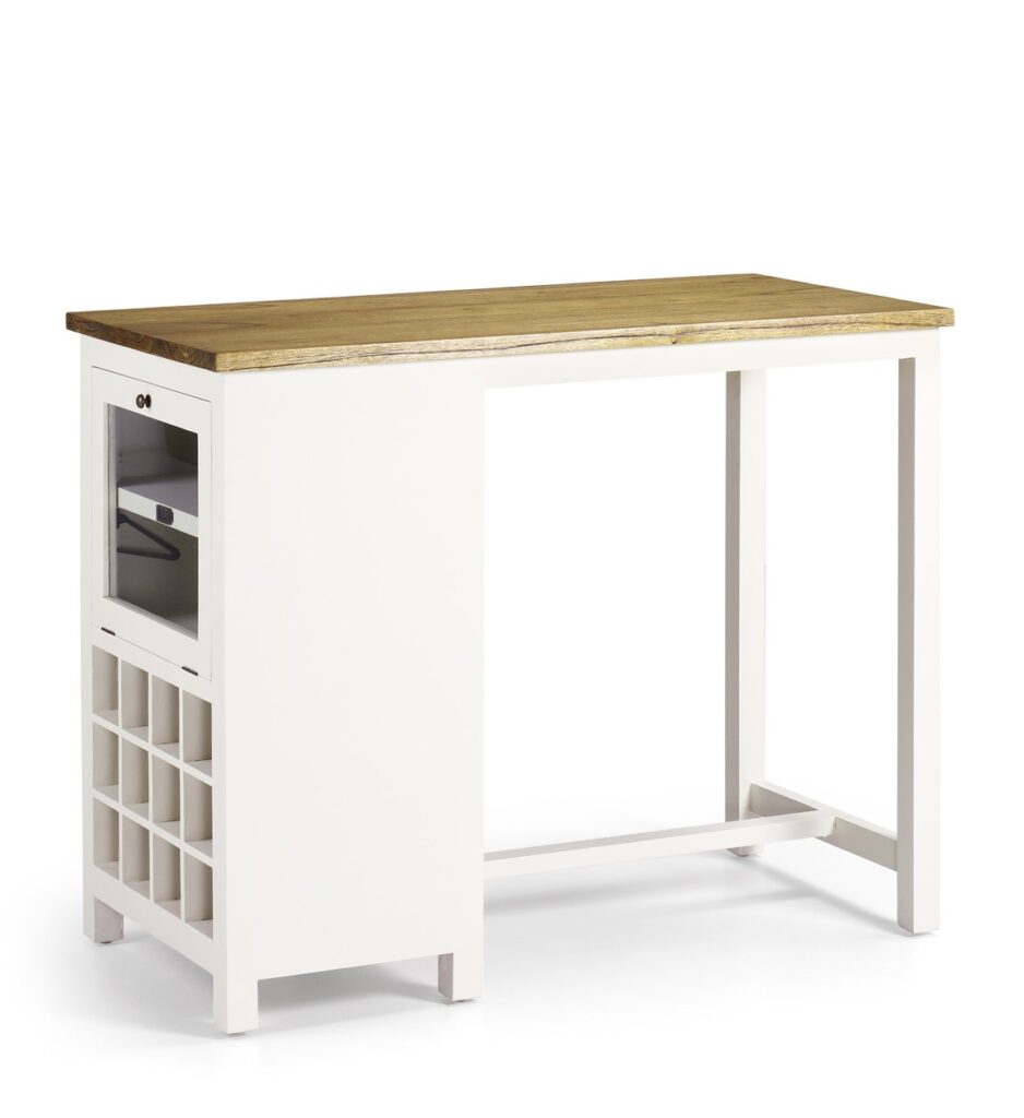 Mueble bar con mostrador blanco