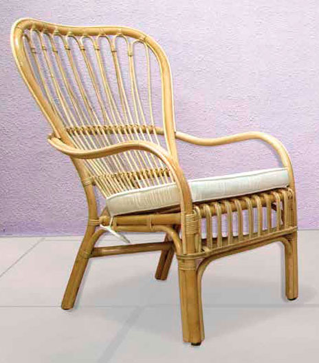 Sillon jardin en rattan natural