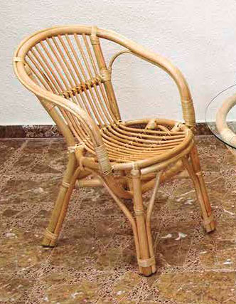 Sillon rattan terraza natural