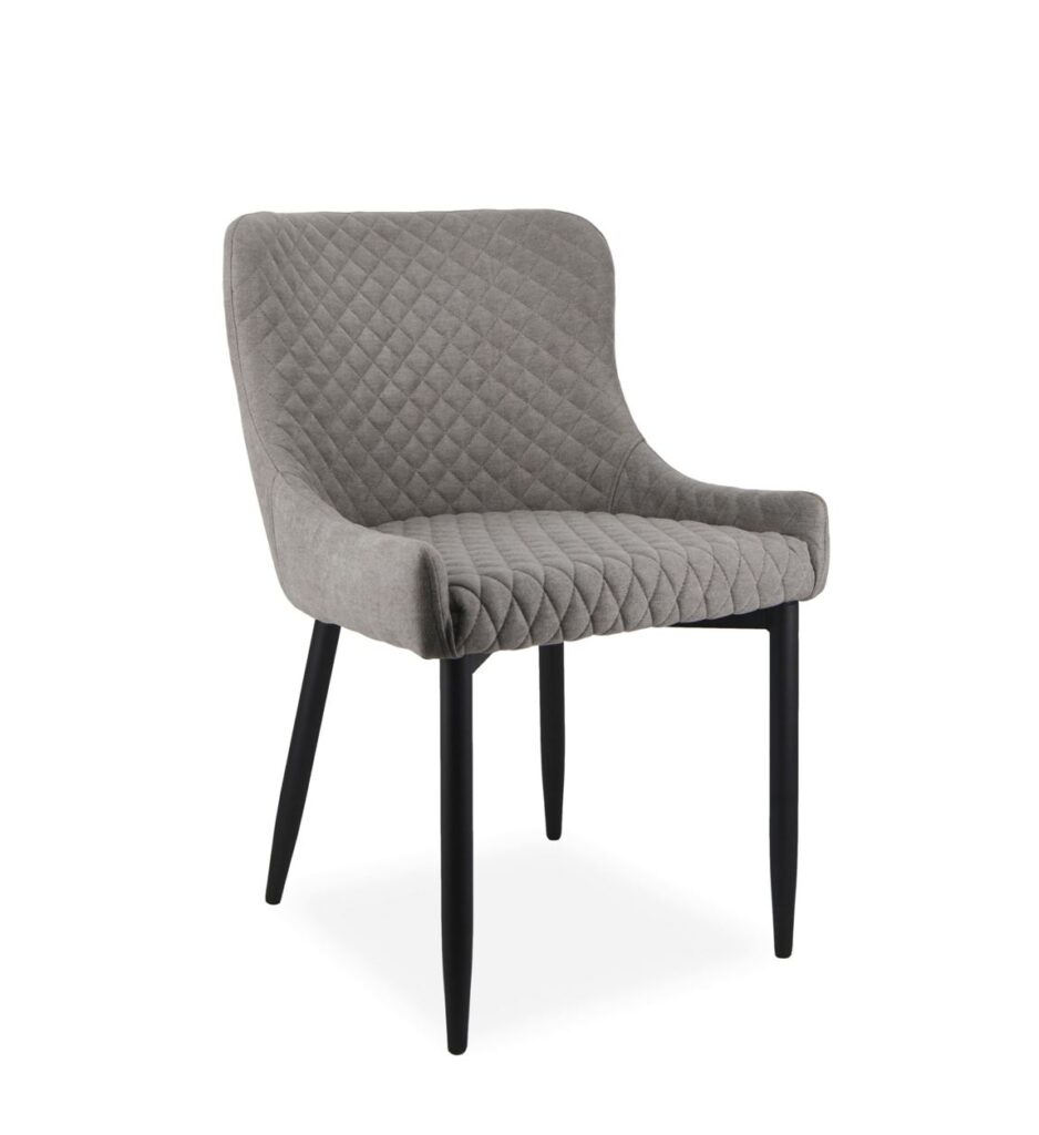 Silla sillon comedor tapizado gris