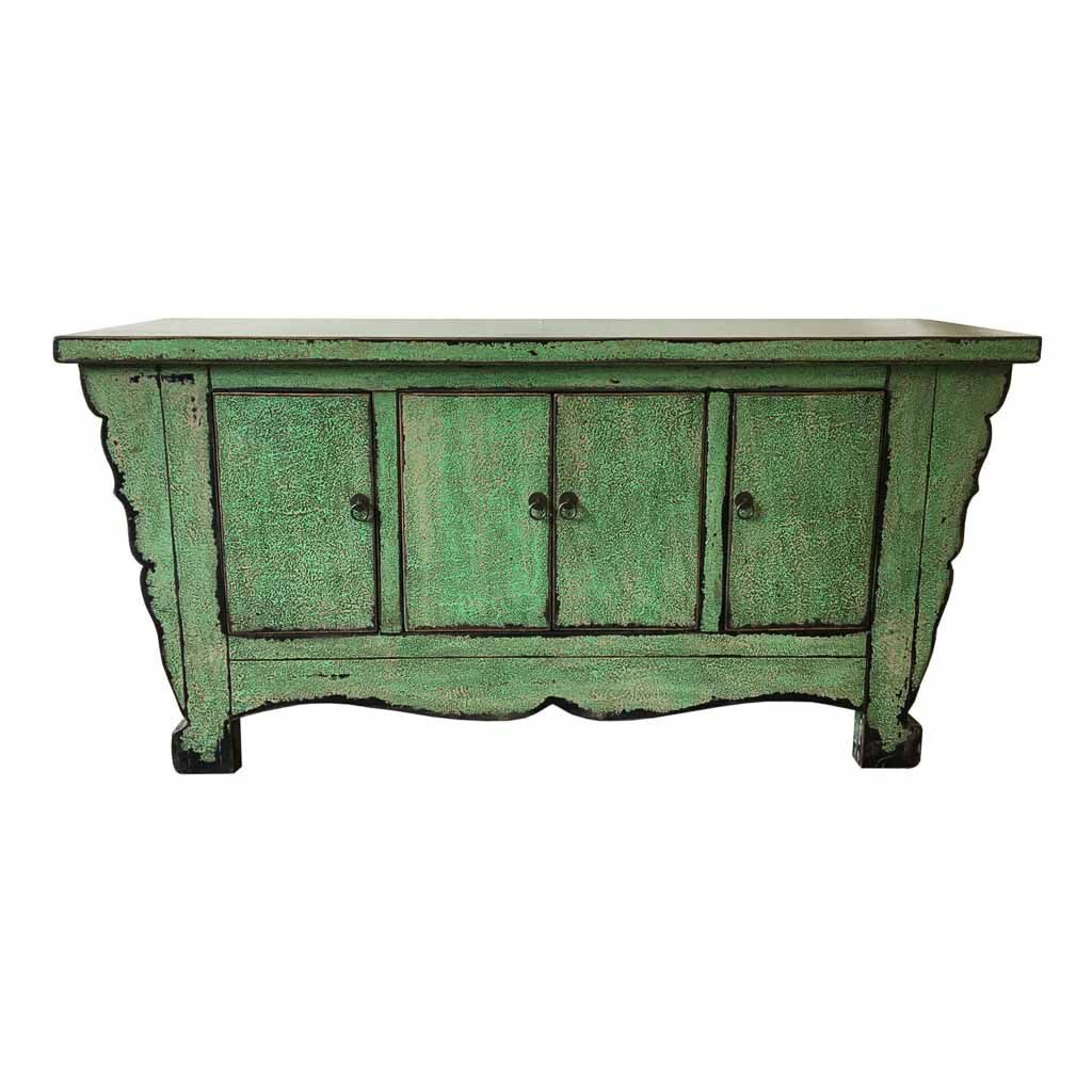 Buffet oriental verde vintage