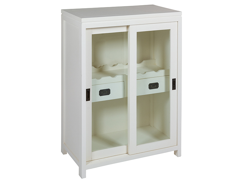 Mueble botellero salon en blanco