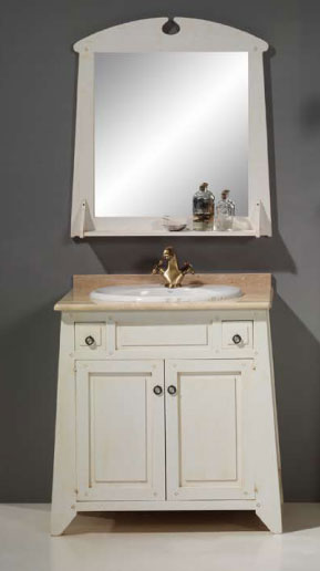 Mueble lavabo rustico Lagar blanco