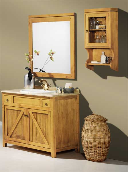 MUEBLES LAVABO Y AUXILIARES ESTILO RUSTICO DISEÑO ACTUAL