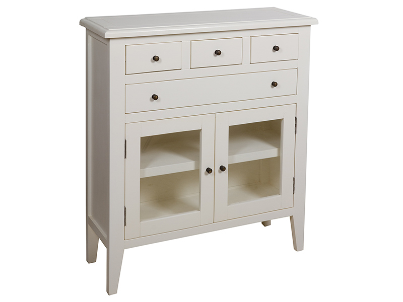 Mueble recibidor cajones y puertas blanco