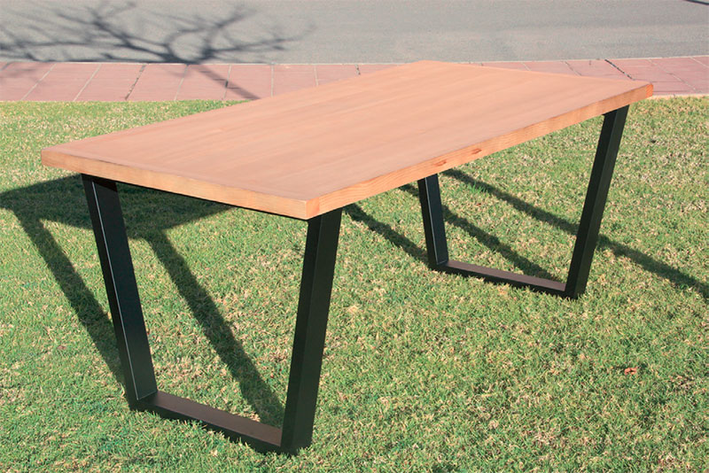 Mesa acero madera para comedor