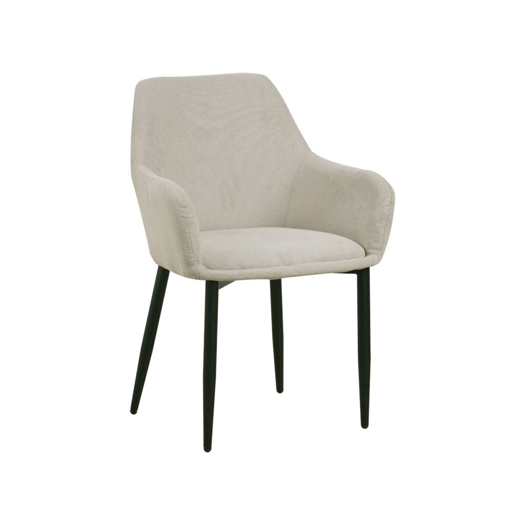 Sillon comedor estilo actual terciopelo beige