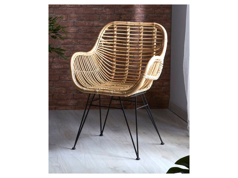 Sillon exteriores forja rattan