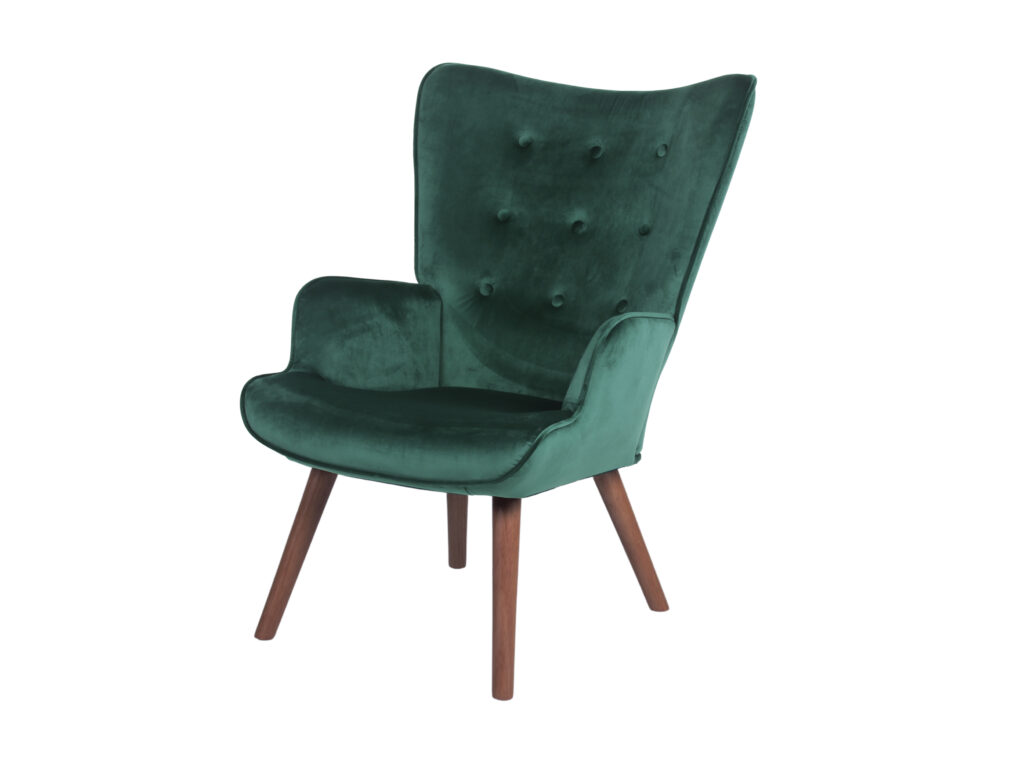 Sillon tapizado comedor verde clasico