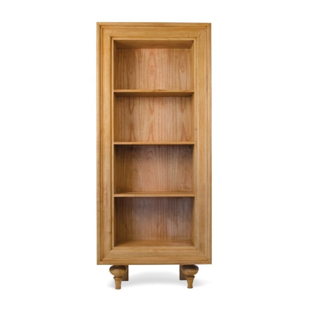 Librero salon madera natural clasico