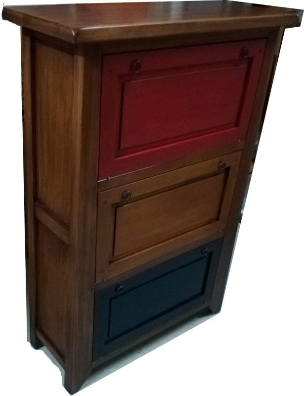 Mueble zapatero 3 puertas colores