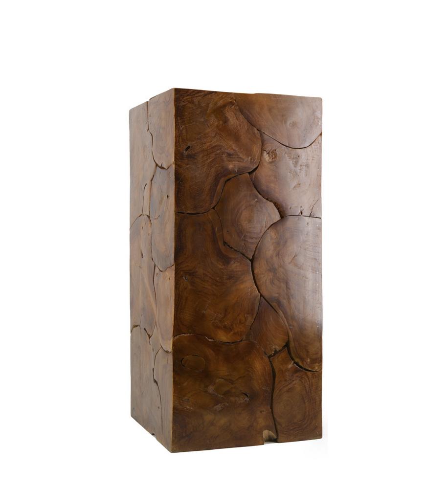 Pedestal madera natural rustica actual