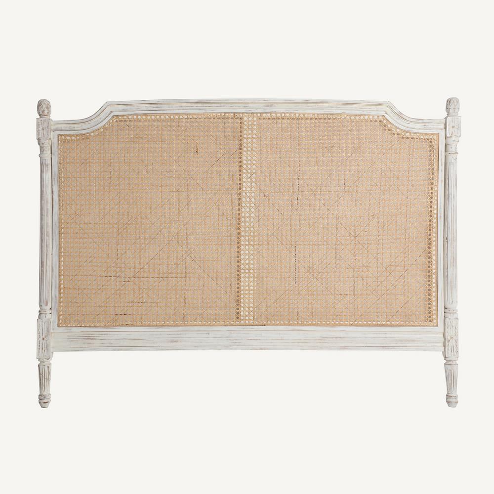 Cabezal Cama Matrimonio Vintage Clasico Decapado Blanco