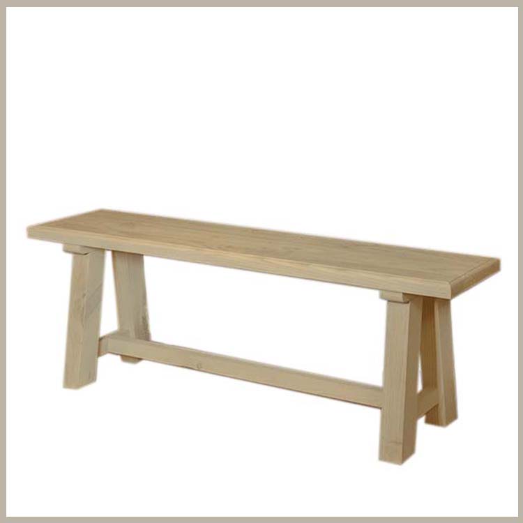 Banco 2 plazas madera natural blanco decape