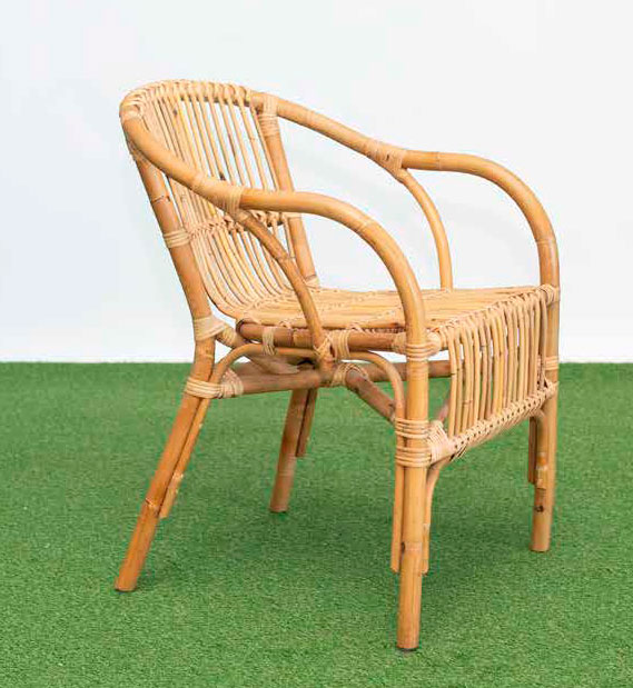 Sillon rattan natural estilo moderno