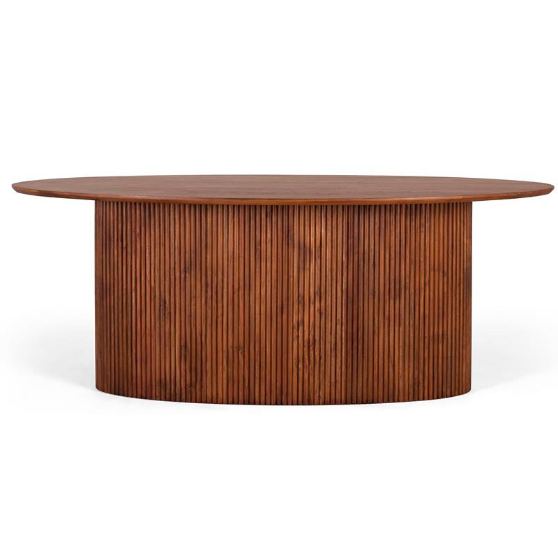Mesa comedor madera de acacia alistonada moderna