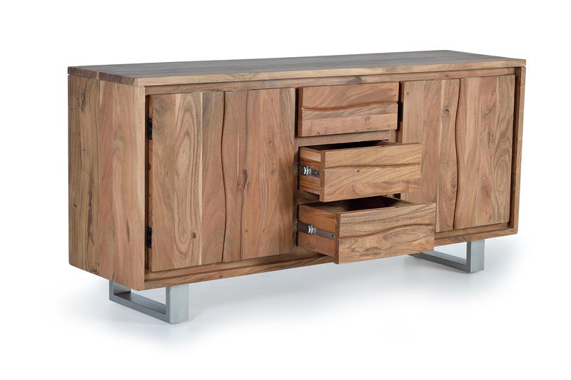 Aparador Buffet moderno 3 cajones y 4 puertas madera maciza