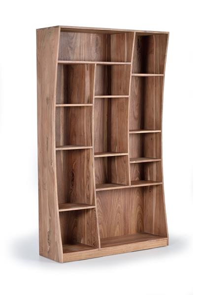 Libreria salon moderna madera maciza de acacia