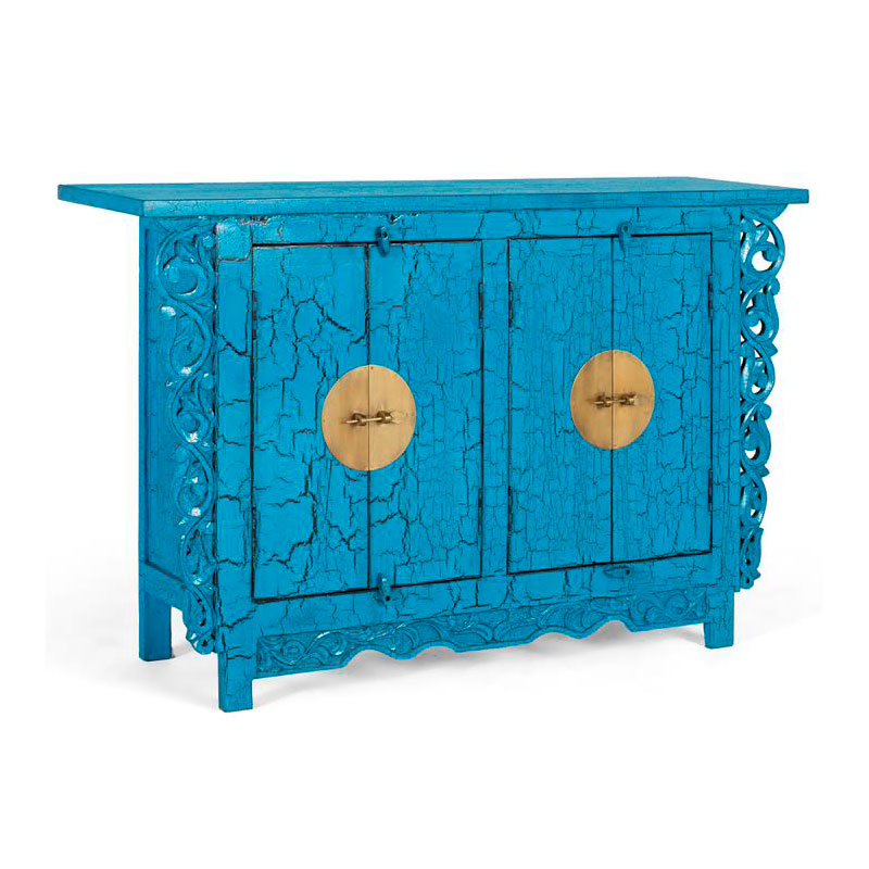 Buffet chino color azul rustico