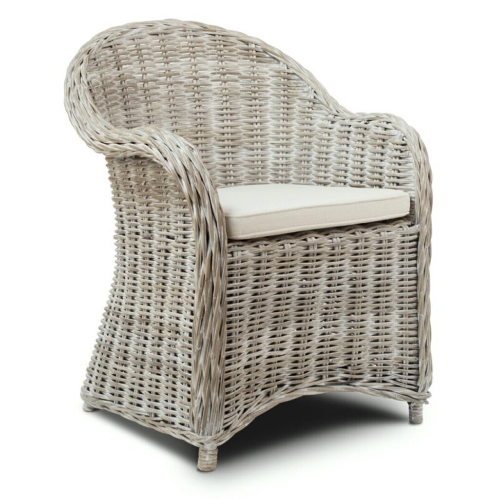 Butaca sillon blanco decape en rattan