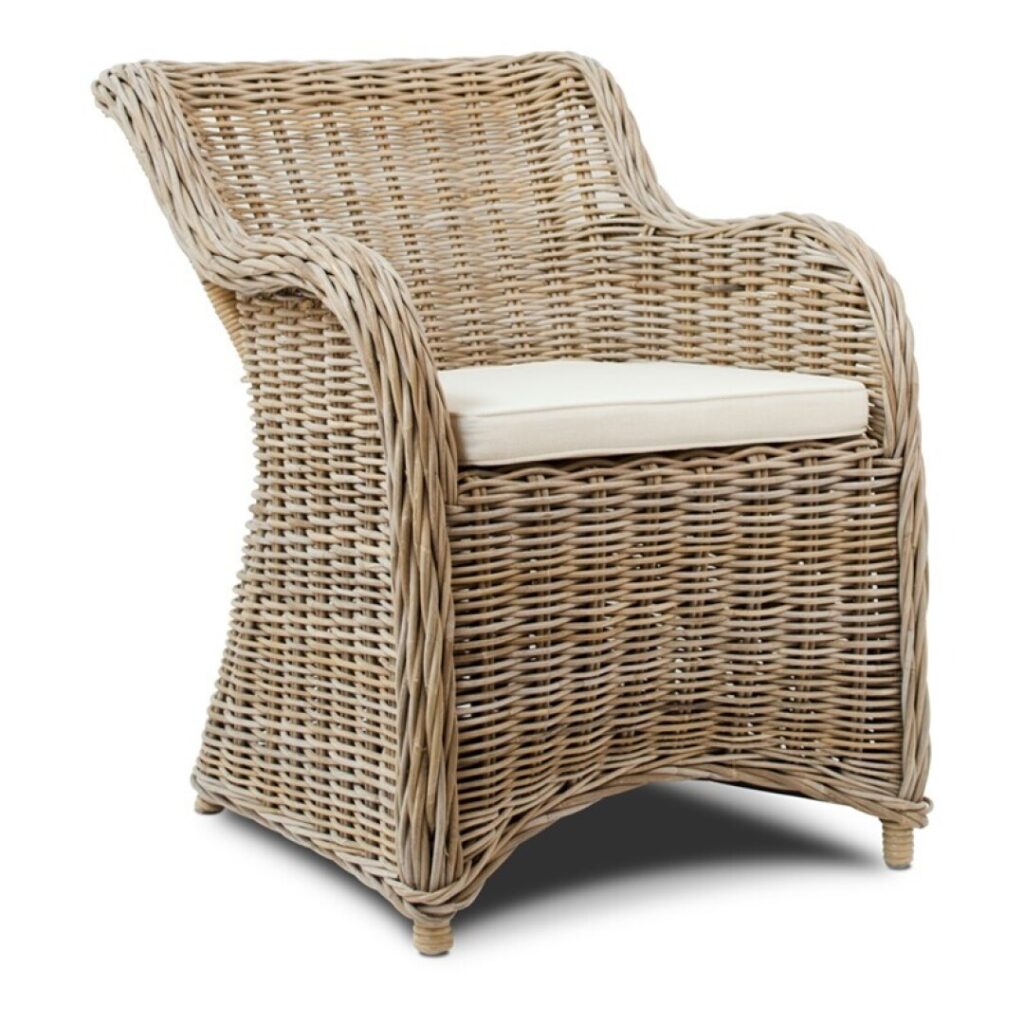 Sillon tejido rattan cojin actual