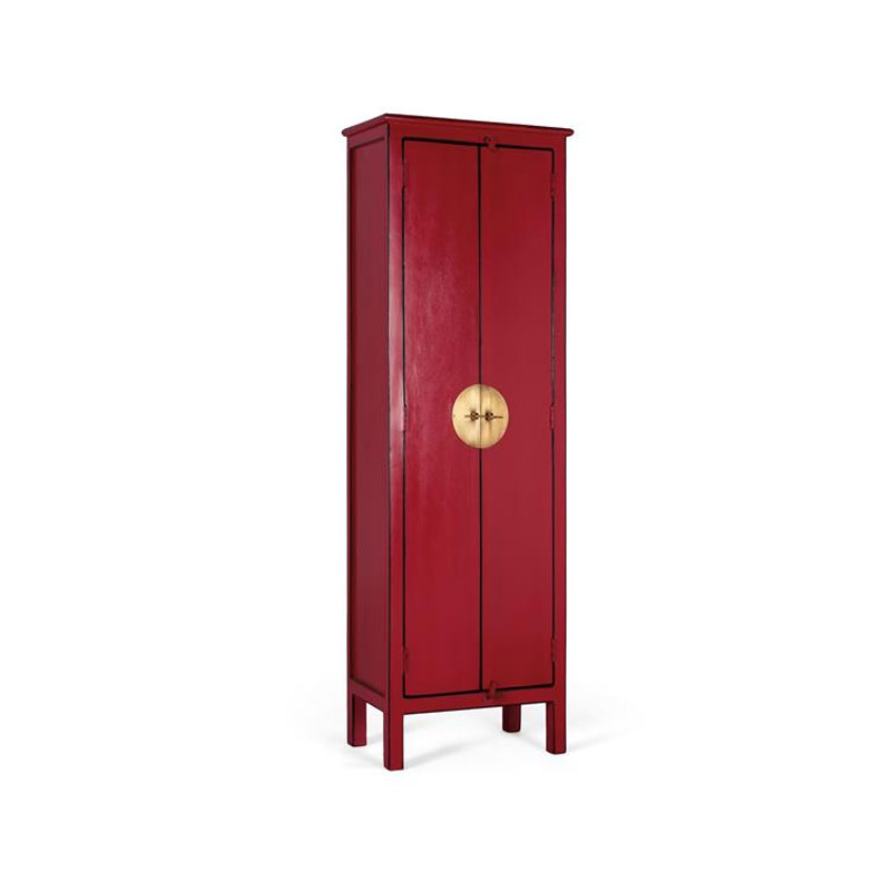 Armario oriental rojo 2 puertas chino